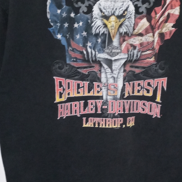 Harley Davidson Motorcycle t-shirt 2006 "Eagles Nest" Lathrop Ca. Mens shirt xl - Picture 6 of 8